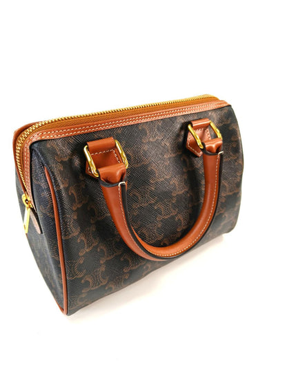 CELINE Triomphe 两用小号手提包/单肩包，棕褐色，参考编号：10399