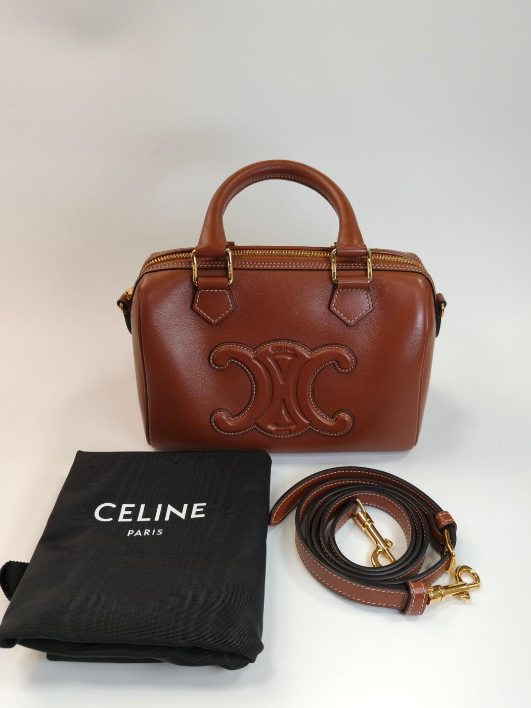 CELINE 赛琳凯旋门2Way手提包 斜挎包 棕褐色 管理编号：10778