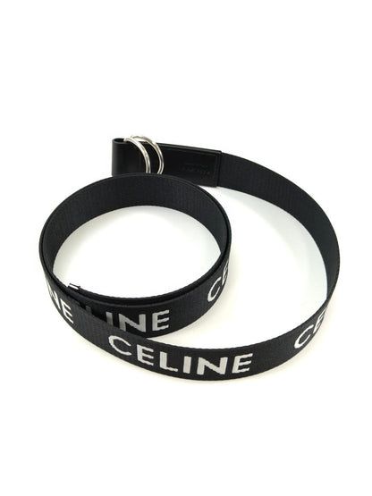 CELINE Logo Belt Men's Black Size 115 Ref: 10970
