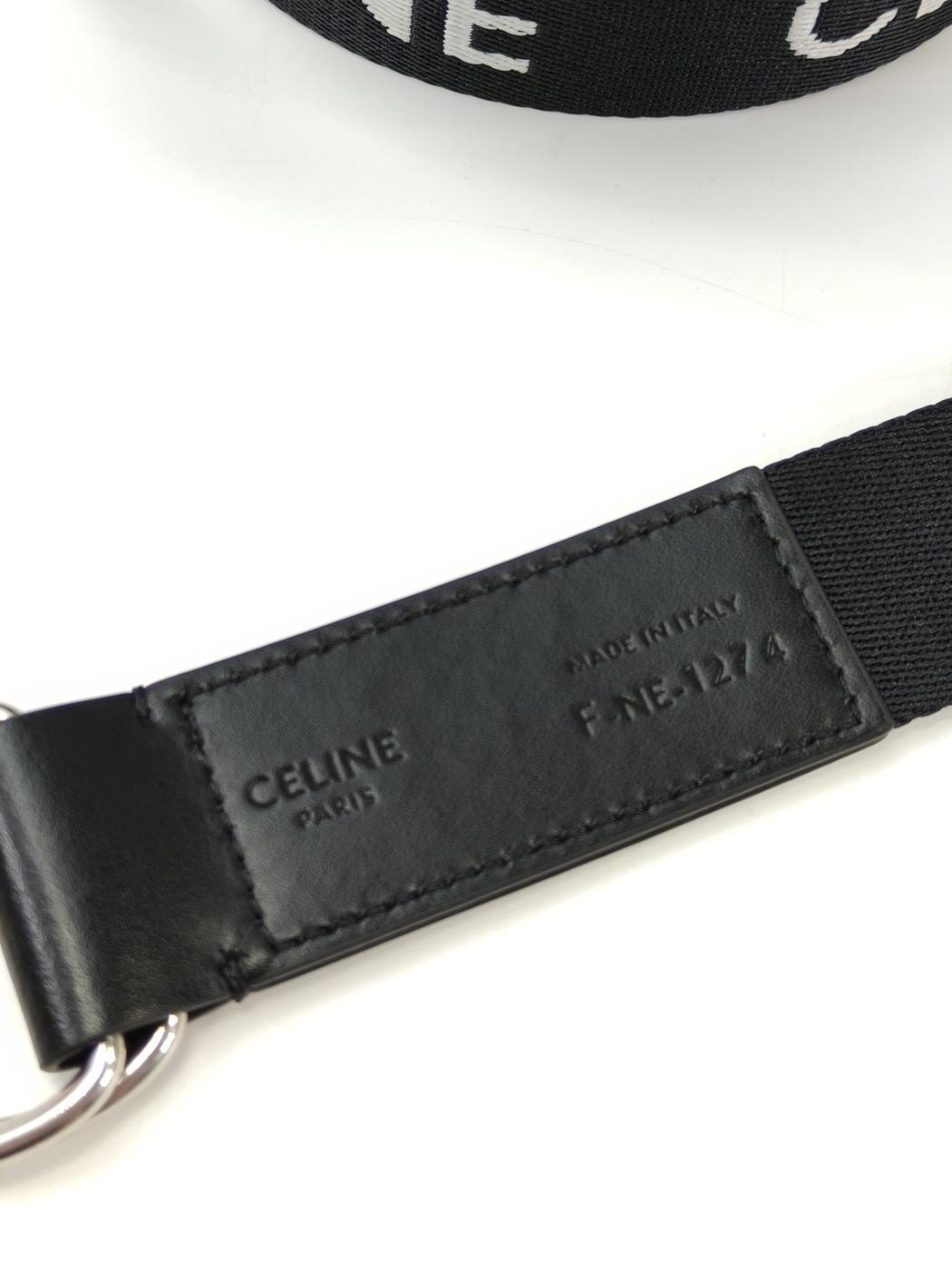 CELINE Logo Belt Men's Black Size 115 Ref: 10970