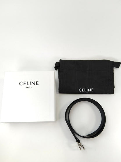 CELINE Logo Belt Men's Black Size 115 Ref: 10970