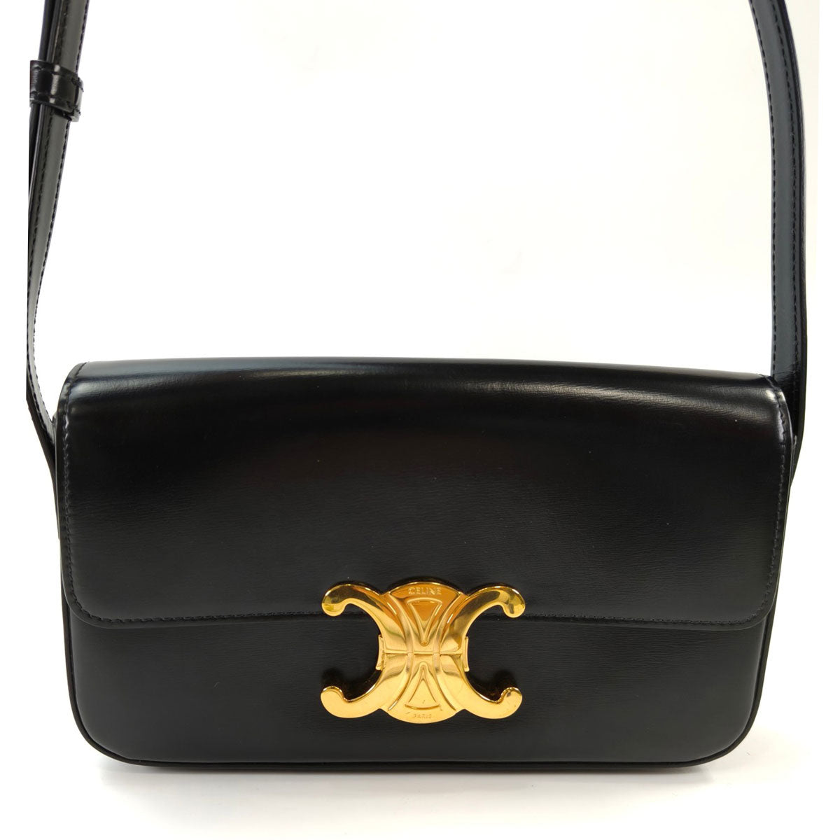 CELINE セリーヌ トリオンフ クロード ショルダーバッグ ブラック 管理番号：11050