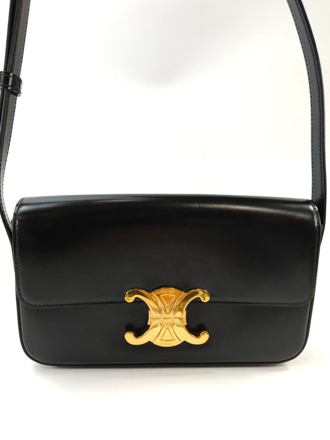 CELINE セリーヌ トリオンフ クロード ショルダーバッグ ブラック 管理番号：11050