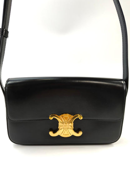CELINE セリーヌ トリオンフ クロード ショルダーバッグ ブラック 管理番号：11050