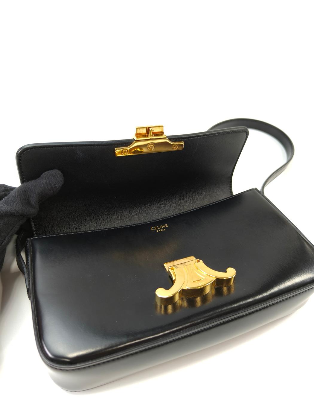 CELINE セリーヌ トリオンフ クロード ショルダーバッグ ブラック 管理番号：11050