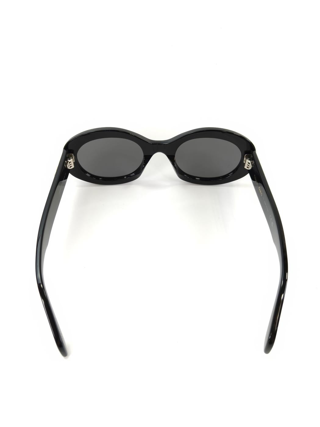 CELINE セリーヌ トリオンフ 01 サングラス オーバル ブラック×ゴールド 未使用 管理番号：11153