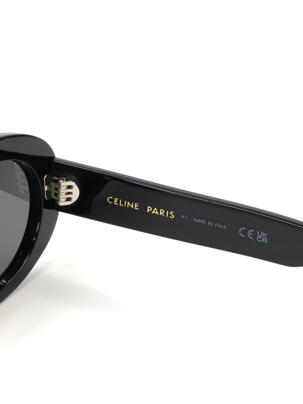 CELINE セリーヌ トリオンフ 01 サングラス オーバル ブラック×ゴールド 未使用 管理番号：11153