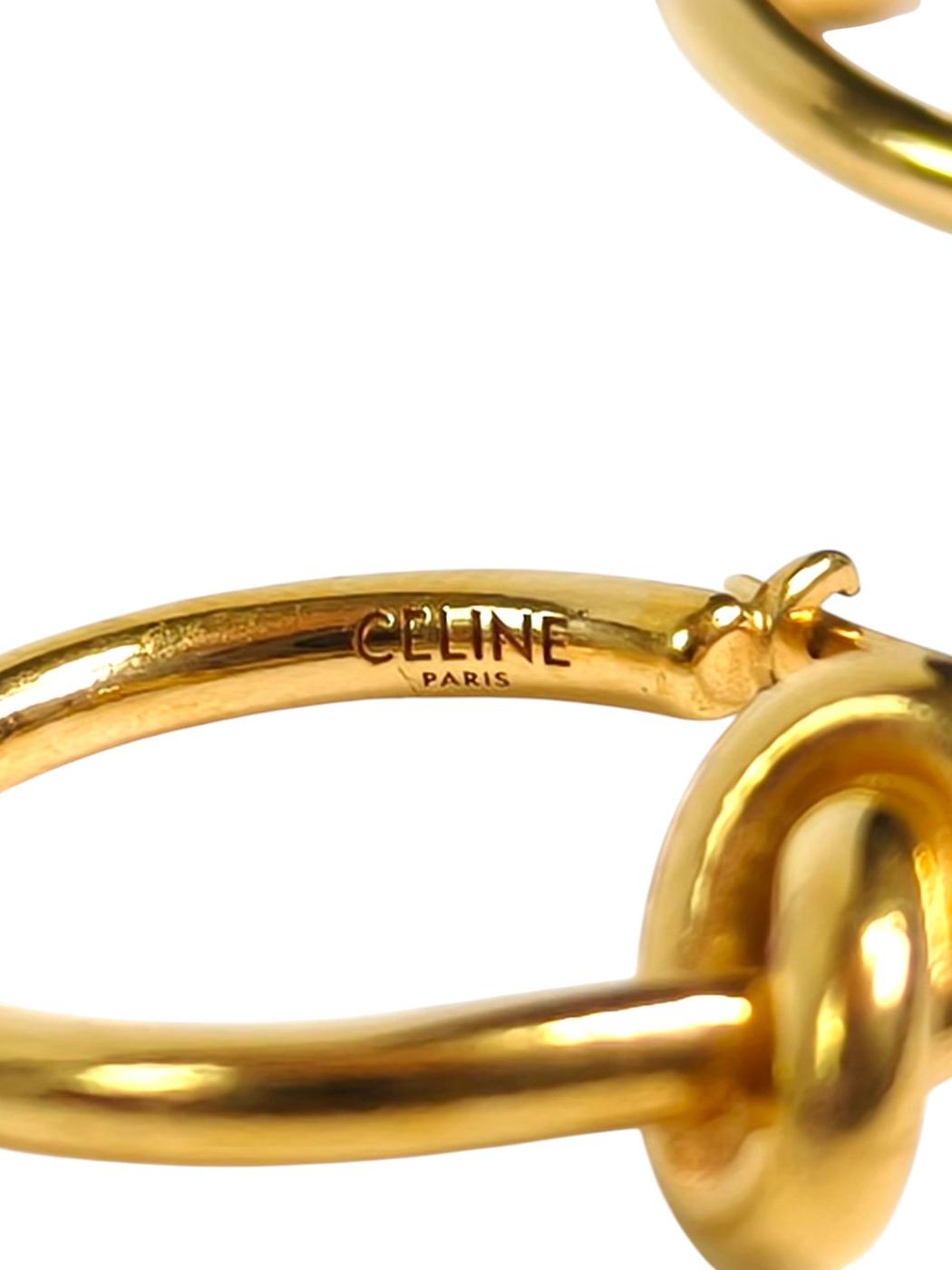 CELINE セリーヌ ノットリング 指輪 ゴールド ＃54 管理番号：11243
