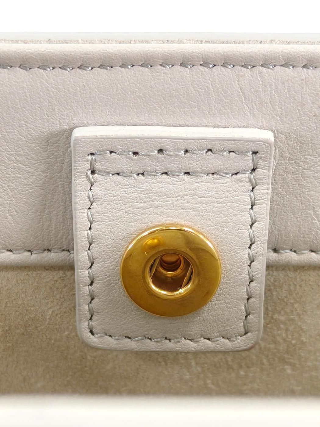 CELINE セリーヌ トリオンフ スモール バケット キュイル ショルダーバッグ グレー 管理番号：11295