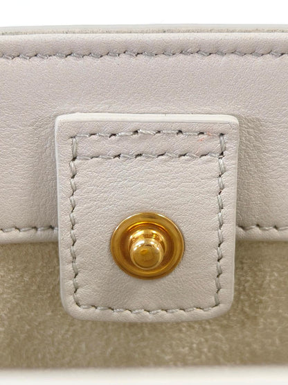 CELINE セリーヌ トリオンフ スモール バケット キュイル ショルダーバッグ グレー 管理番号：11295