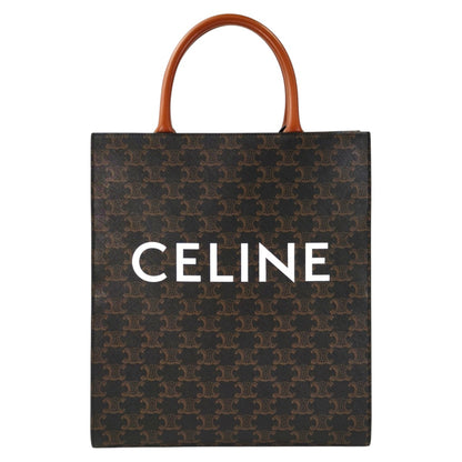 CELINE セリーヌトリオンフ スモール バーティカル カバ ストラップ付 茶 管理番号：11362