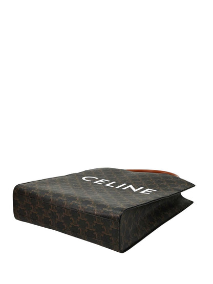 CELINE セリーヌトリオンフ スモール バーティカル カバ ストラップ付 茶 管理番号：11362