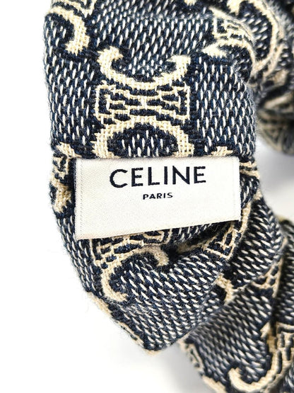 Celine セリーヌ トリオンフ シュシュ デニム ネイビー 管理番号：11380