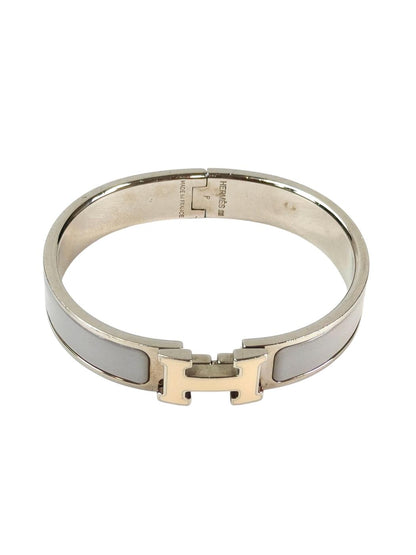 HERMES エルメス クリックH ブレスレット ホワイト×グレー 管理番号：11410