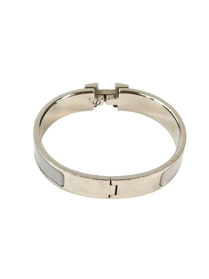 HERMES エルメス クリックH ブレスレット ホワイト×グレー 管理番号：11410