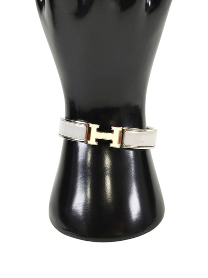 HERMES エルメス クリックH ブレスレット ホワイト×グレー 管理番号：11410