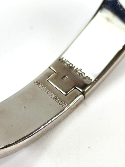 HERMES エルメス クリックH ブレスレット ホワイト×グレー 管理番号：11410