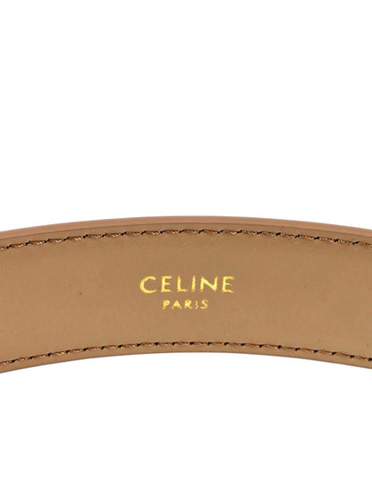Celine セリーヌ トリオンフ 未使用 金×ベージュ（革）ベルト ベージュ ブラウン 管理番号：11554
