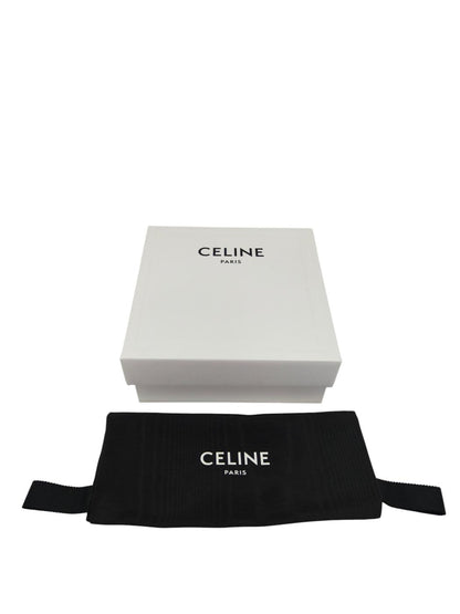 Celine セリーヌ トリオンフ 未使用 銀×黒（革）ベルト トリヨンレザー 管理番号：11555