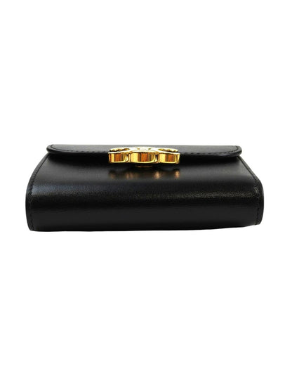 Celine セリーヌ トリオンフ 三つ折り財布 ブラック 管理番号：11640