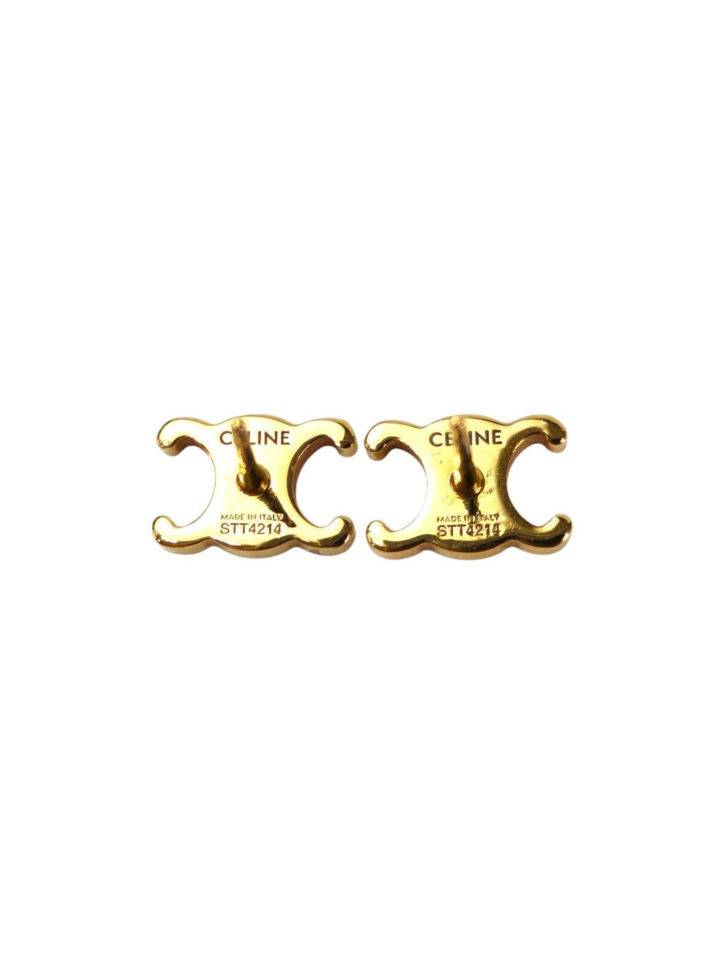 Celine セリーヌ トリオンフ ピアス ゴールド 管理番号：11646