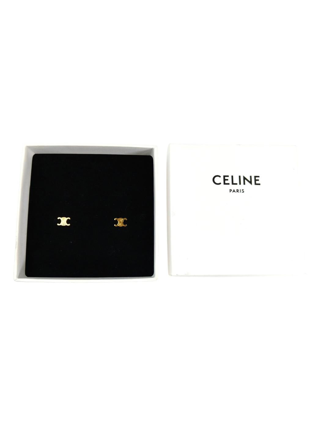 Celine セリーヌ トリオンフ ピアス ゴールド 管理番号：11646