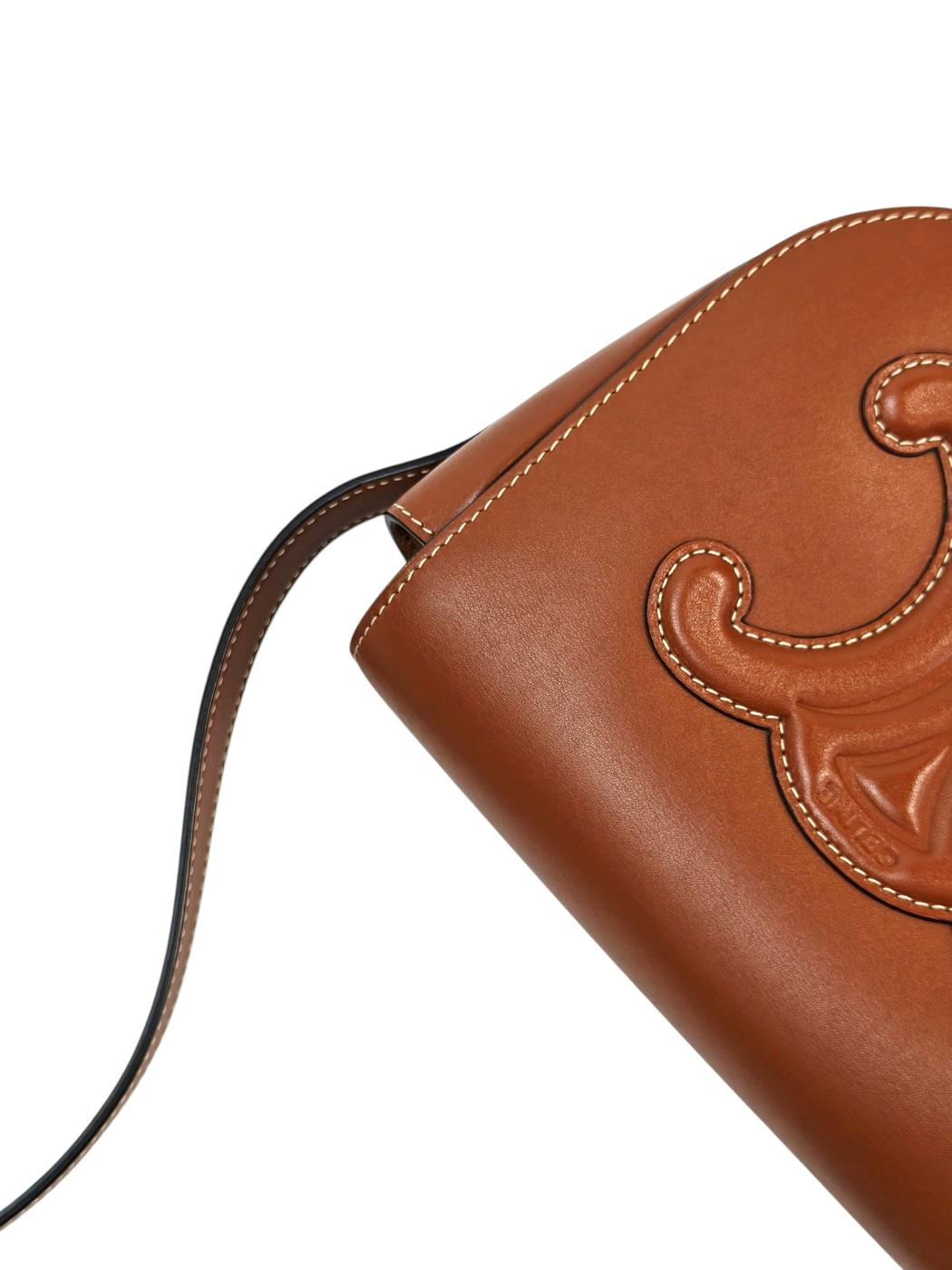 Celine 思琳 Folco Cuir Triomphe 单肩包 棕色 款号：11688