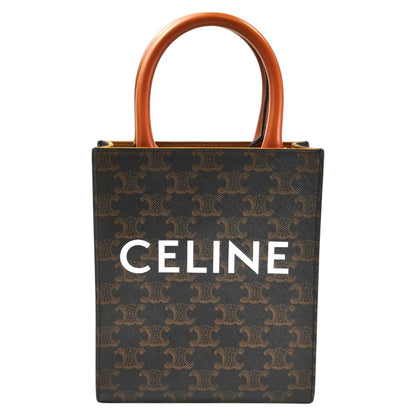 Celine セリーヌ ミニ バーティカルカバ 2way ショルダーバッグ ブラウン 管理番号：11689