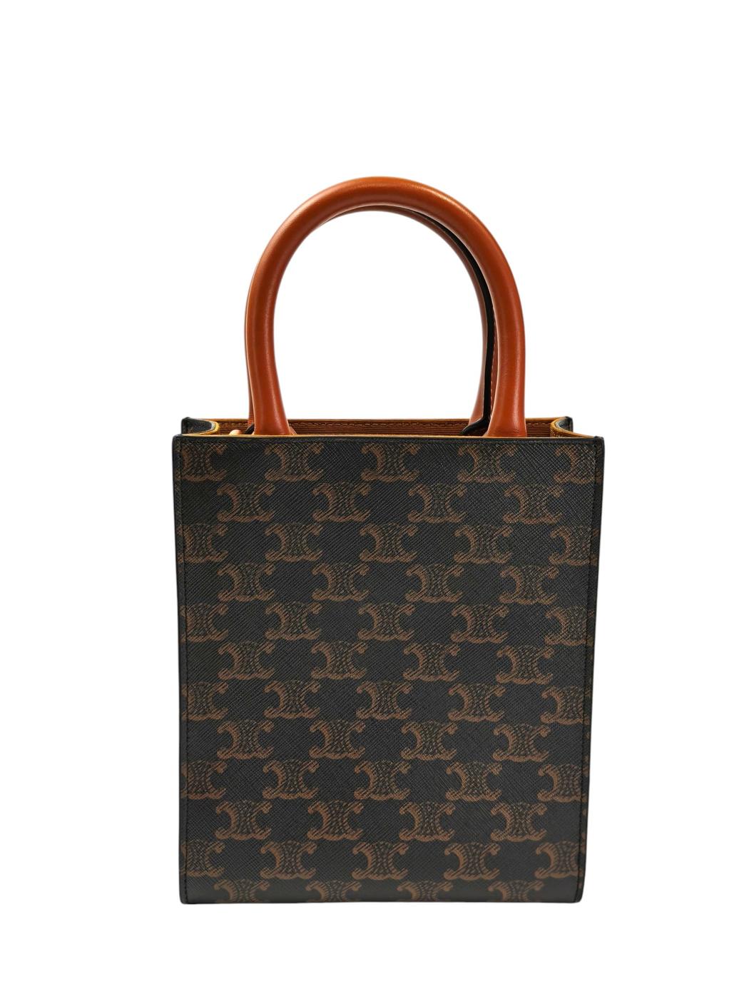 Celine セリーヌ ミニ バーティカルカバ 2way ショルダーバッグ ブラウン 管理番号：11689