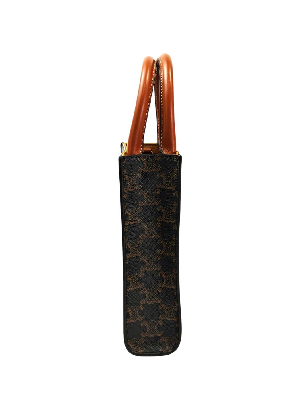 Celine セリーヌ ミニ バーティカルカバ 2way ショルダーバッグ ブラウン 管理番号：11689