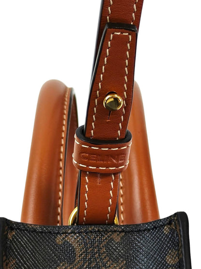 Celine セリーヌ ミニ バーティカルカバ 2way ショルダーバッグ ブラウン 管理番号：11689
