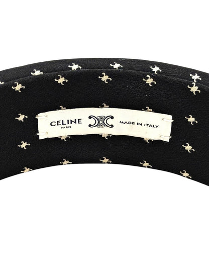 Celine セリーヌ マイクロトリオンフ カチューシャ ブラック×ホワイト 管理番号：11690