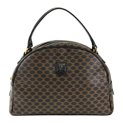Celine 赛琳 Macadam 马卡丹半月形手提包 黑色×棕色 型号：11728