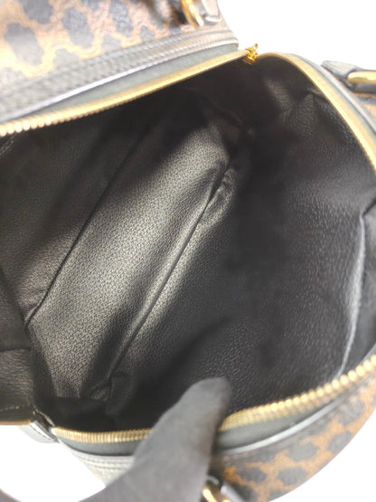 Celine 赛琳 Macadam 马卡丹半月形手提包 黑色×棕色 型号：11728