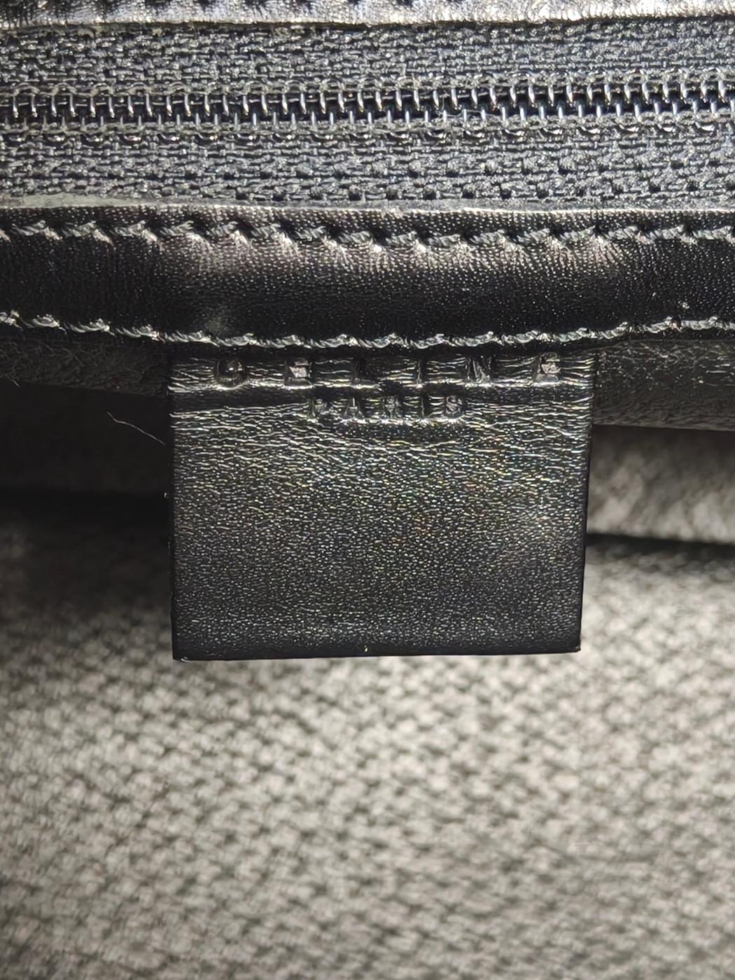 Celine 赛琳 Macadam 马卡丹半月形手提包 黑色×棕色 型号：11728