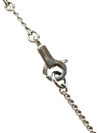 Celine Triomphe Necklace in Rhodium Finish Brass & Crystal Stones Silver, Reference Number: 11735