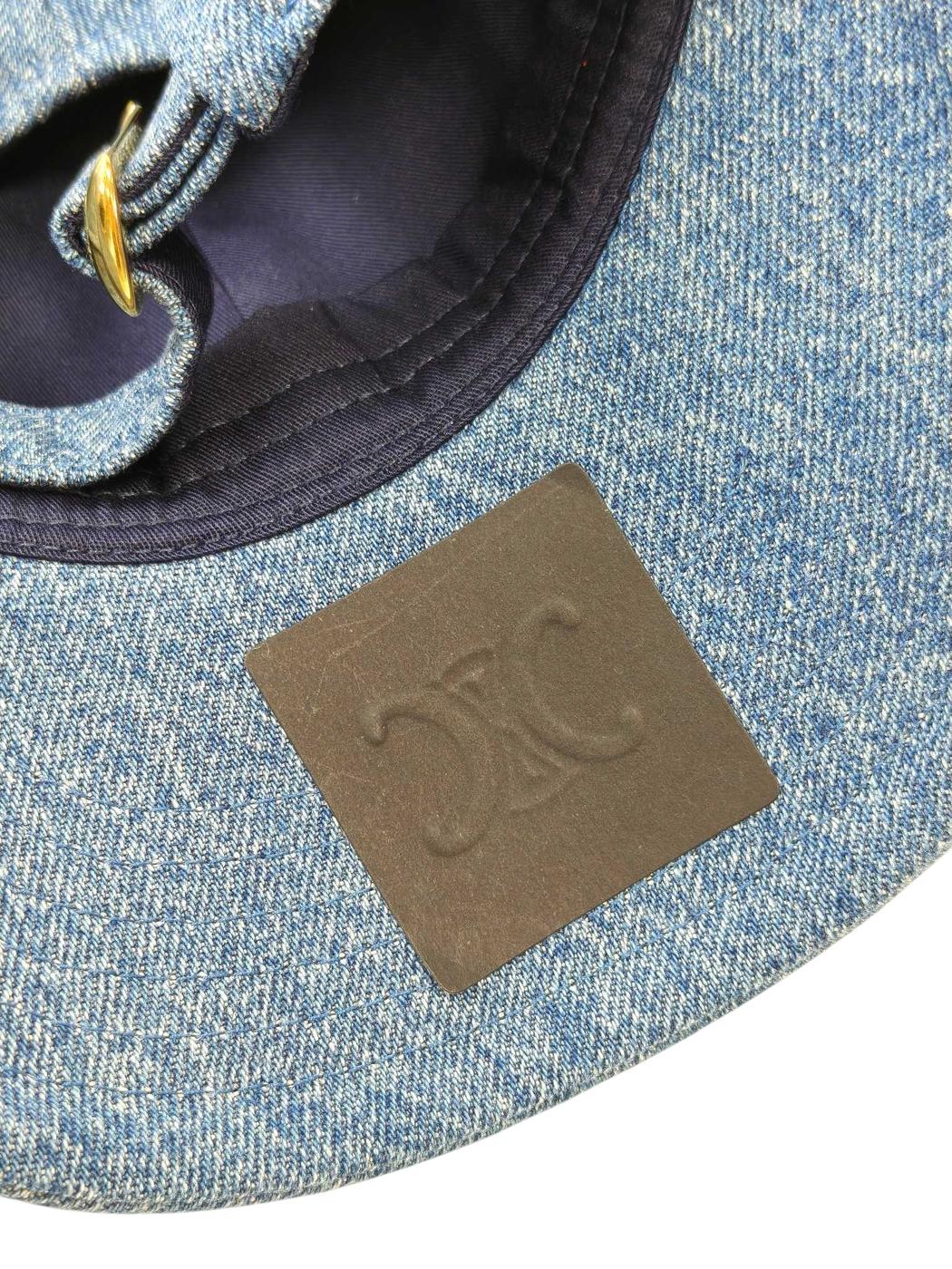 Celine セリーヌ トリンオンフ ベースボールキャップ Mサイズ デニム 管理番号：11776