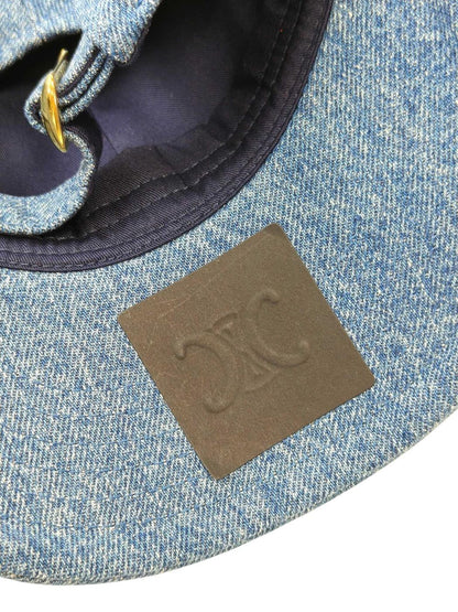 Celine セリーヌ トリンオンフ ベースボールキャップ Mサイズ デニム 管理番号：11776