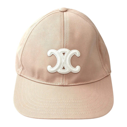 Celine セリーヌ トリンオンフ キャップ Mサイズ キャップ ピンク 管理番号：11777