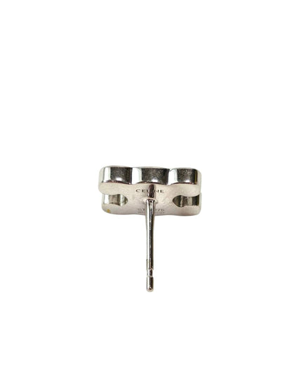 Celine Triomphe Full Stone Earrings Silver Reference Number: 11789