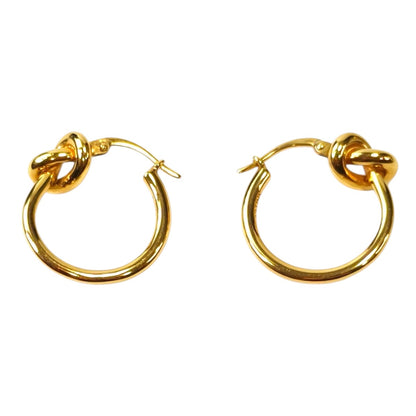 Celine Knot Hoop Gold Finish Brass Earrings Gold Control Number: 11802
