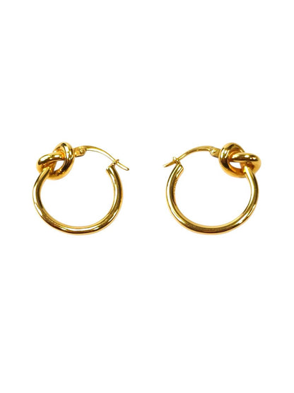 Celine Knot Hoop Gold Finish Brass Earrings Gold Control Number: 11802