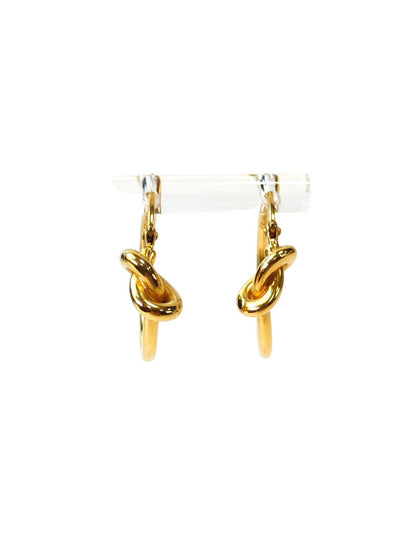 Celine Knot Hoop Gold Finish Brass Earrings Gold Control Number: 11802