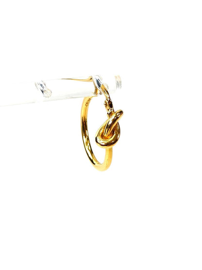 Celine Knot Hoop Gold Finish Brass Earrings Gold Control Number: 11802