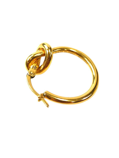 Celine Knot Hoop Gold Finish Brass Earrings Gold Control Number: 11802