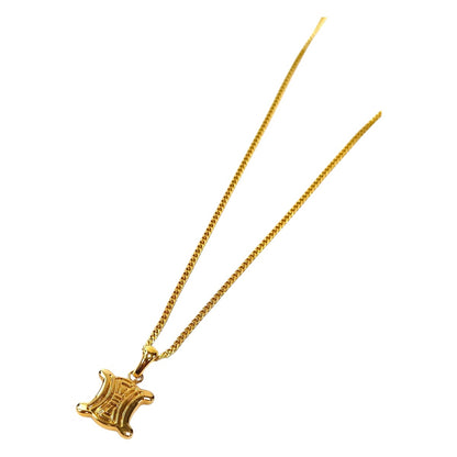 Celine Triomphe Necklace Gold Women's Pendant Reference Number: 11819