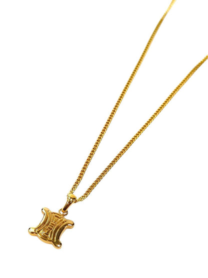 Celine Triomphe Necklace Gold Women's Pendant Reference Number: 11819