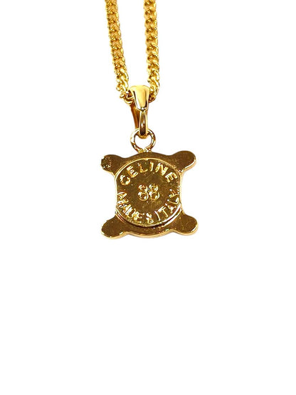 Celine Triomphe Necklace Gold Women's Pendant Reference Number: 11819