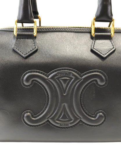 Celine 赛琳 Triomphe 小号波士顿包 黑色 管理编号：11831