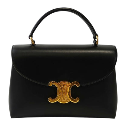 Celine トリオンフ2wayカーフスキン ニノ ショルダーバッグ 黒×金 管理番号：11850